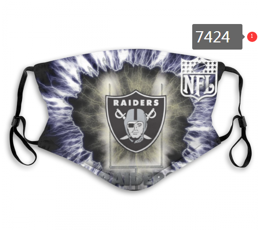 NFL 2020 Oakland Raiders #57 Dust mask with filter->nfl dust mask->Sports Accessory